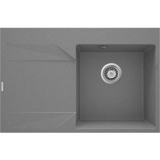 Deante EVORA jednodřez s odkapem, levý, 760x500x195 mm, 3,5"", šedá metalíza ZQJ_S11L