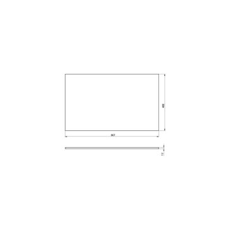 Deska Rockstone 80,7x1,2x48,8cm, bílá mat WR001-0101