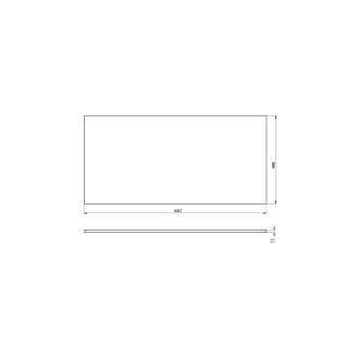 Deska Rockstone 100,7x1,2x48,8cm, bílá mat WR003-0101