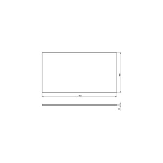 PREMIO deska kompozit 90,7x1,2x48,8cm, černá mat PRE002-3535