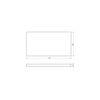 AVICE deska pod umyvadlo 90,7x48,8cm, tl.5cm, dub rover AV042