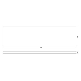 AVICE deska pod umyvadlo 180,4x48,8cm, tl.5cm, dub rover AV048