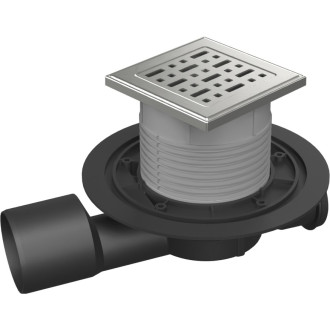 Podlahová vpusť průběžná D50/75 NEPTUN, nerez rámeček, mřížka FACE F1 427 N A X