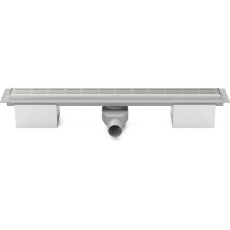 Lineární plastový žlab 950 mm, line lesk s odtokem D 50 a otočným sifonem CH PA 950 L