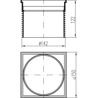 Náhradní díly pro kanalizační vpusti (Nástavec (150 x 150))