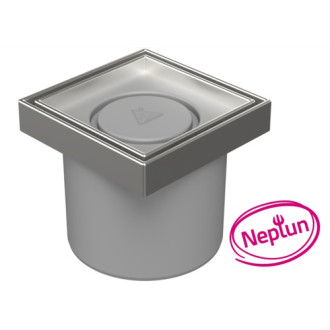 Podlahová vpusť přímá D110, NEPTUN, nerez rámeček, mřížka CERAMICS