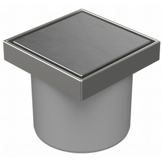 Podlahová vpusť přímá D110, nerez rámeček, mřížka STEEL S 394