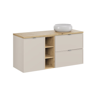 Comad SET-BC B CASHMERE 120CM WIKI WH Nábytková sestava 120 cm s deskou a umyvadlem