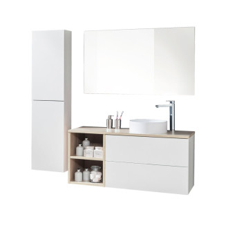 Aira, koupelnová skříňka 1008x528x465 mm, spodní, dub Halifax, push, 2 zásuvky CN742S
