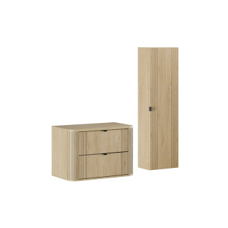 Comad SET-OVC B CREMONA 80CM HC Koupelnová sestava 80 cm s deskou a vysokou skříňkou