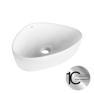 Laveo ASYMETRIC Umyvadlo na desku 50cm, bílá VUA_6251