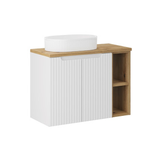 Comad SET-NOW B OAK 80CM UN BEYOND WH LR Nábytková sestava 80 cm s deskou a umyvadlem