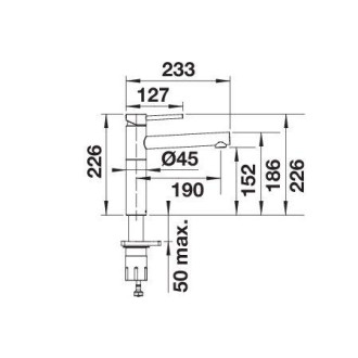 Blanco ALTA II baterie chrom 527541