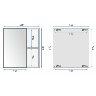 REA Sada koupelnového nábytku s umyvadlem Astor 60cm White -M0003 REA-M0003