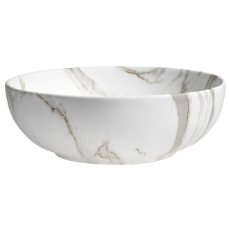 RONDANE keramické umyvadlo na desku Ø 41cm, bianco carrara