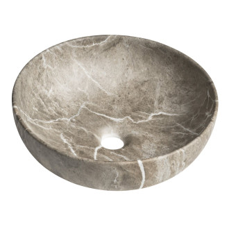 RONDANE keramické umyvadlo na desku Ø 41cm, breccia mramor