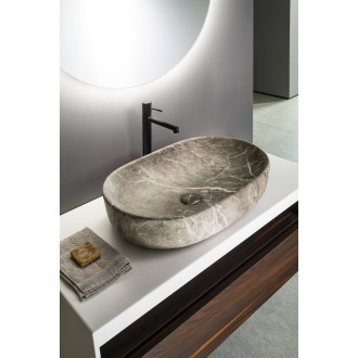 CALEO keramické umyvadlo na desku, 60x42cm, breccia mramor CA590BM