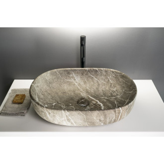 CALEO keramické umyvadlo na desku, 60x42cm, breccia mramor CA590BM