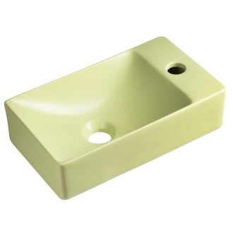 MARGITHA keramické umývátko 38x22cm, otvor pro baterii vpravo, pistáciová MGT38223