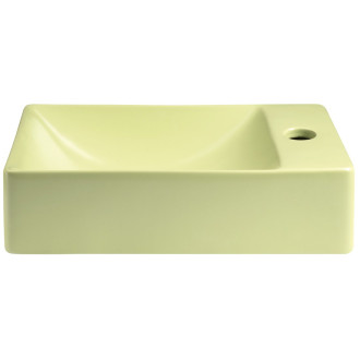 MARGITHA keramické umývátko 38x22cm, otvor pro baterii vpravo, pistáciová MGT38223
