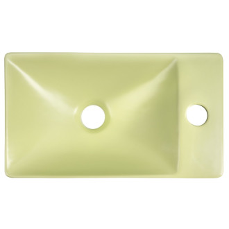 MARGITHA keramické umývátko 38x22cm, otvor pro baterii vpravo, pistáciová MGT38223