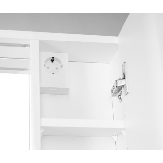 ZOJA/KERAMIA FRESH STRIP galerka s LED osvětlením, 60x60x14cm, pravá, bílá 45022S