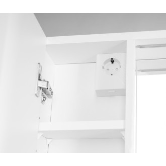 ZOJA/KERAMIA FRESH STRIP galerka s LED osvětlením, 60x60x14cm, levá, bílá 45021S 60018