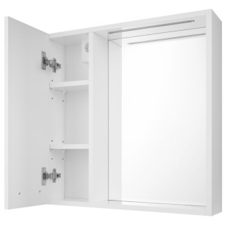 ZOJA/KERAMIA FRESH STRIP galerka s LED osvětlením, 60x60x14cm, levá, bílá 45021S 60018