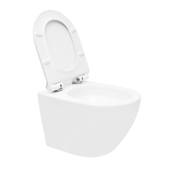 Wc s prkénkem softclose závěsné bílé vírové WC01T
