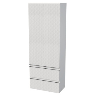 Koupelnová skříňka vysoká SAT Cube Way 60x163x33 cm bílá mat CUBE3DV602D2ZBP