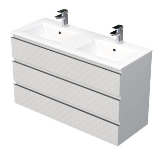 Koupelnová skříňka s umyvadlem SAT Cube Way 120x71x46 cm bílá mat CUBE3D1203ZBMOD