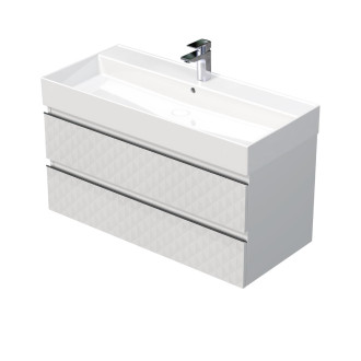 Koupelnová skříňka s umyvadlem SAT Cube Way 100x47,5x46 cm bílá mat CUBE3D461002ZBSAT