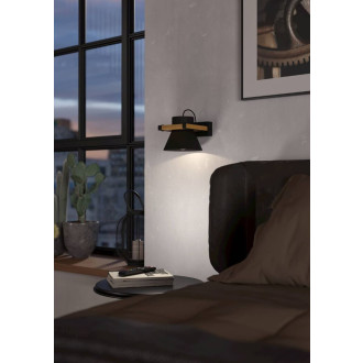 Nástěnná lampa Eglo MACCLES černá 43958