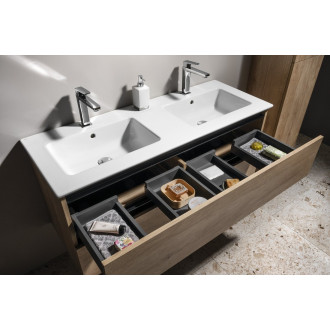 EZARA dvojumyvadlová skříňka 120x55x46cm, borovice rustik EZ121-1616