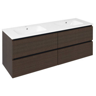 EZARA dvojumyvadlová skříňka 140x55x46cm, borovice rustik EZ141-1616