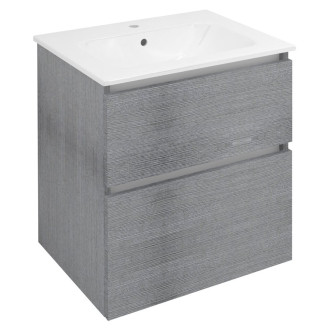 EZARA umyvadlová skříňka 59,2x64x46cm, dub stříbrný EZ601-1111