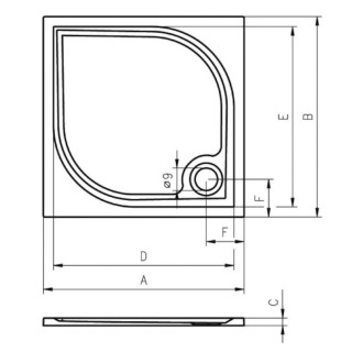 Sprchová vanička obdélníková Riho Kolping 120x90 cm litý mramor DB3400500000000