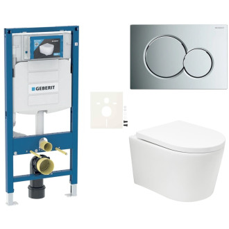 Závěsný wc set do lehkých stěn / předstěnová SAT BREVIS SIKOGESBRTORS01CR