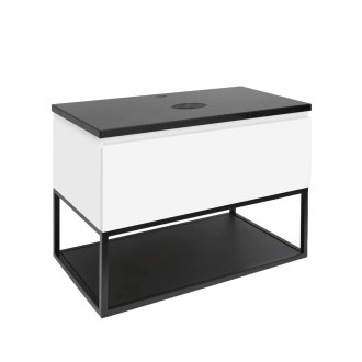 Koupelnová skříňka s krycí deskou SAT B-Way 59x50x45 cm bílá lesk BWAY60WZF