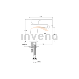 Invena PAROS BB-09-004-A Bidetová baterie, černá