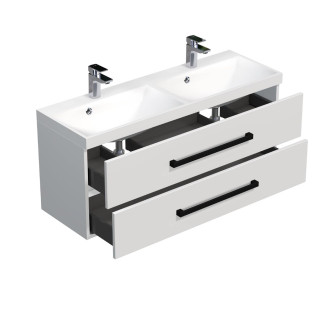 CUBE W C skříňka s um. 120cm bílá lesk CUBE2C120ZBL
