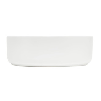Umyvadlo na desku SAT Mood 36x36 cm bílá matná bez otvoru pro baterii, bez přepadu SATM3636MW