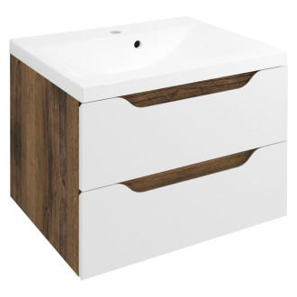 WAVE umyvadlová skříňka 60x65x47,8cm, bílá/dub collingwood WA060-3019