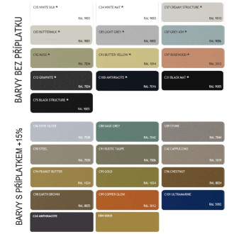 Koupelnový radiátor CODE - 400 × 1289 mm, výkon 546 W, Skupina barev [2], Spodní připojení