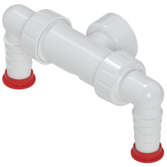 Dvojkolínko podomítkového sifonu, pro pračku, bílá 60883