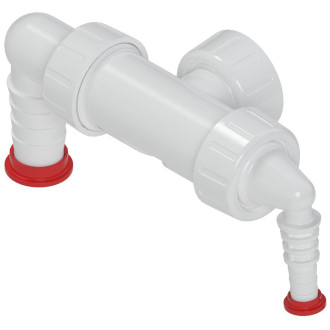 Dvojkolínko podomítkového sifonu, pro pračku a sušičku/myčku, bílá 60885