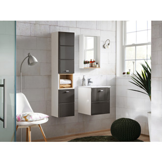 Comad FINKA GREY 800- 2D Vysoká skříňka 2 dvířka