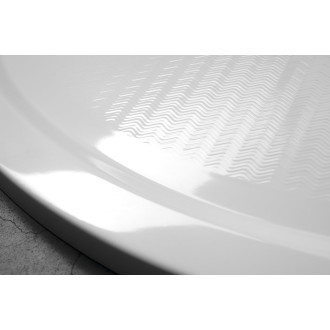 ERIKA sprchová vanička z litého mramoru, čtvrtkruh 90x90cm, R550, bílá 25189
