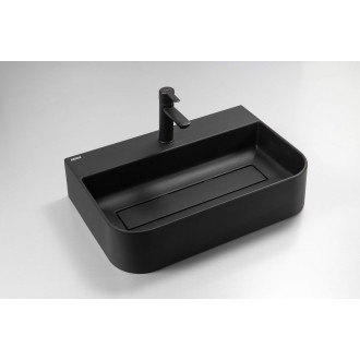Deante ARNIKA umyvadlo s krytem, granit, nero, 505x405 mm CQA_NU5S