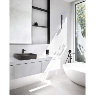 Deante ARNIKA umyvadlo s krytem, granit, antracitová metalíza, 505x405 mm CQA_TU5S